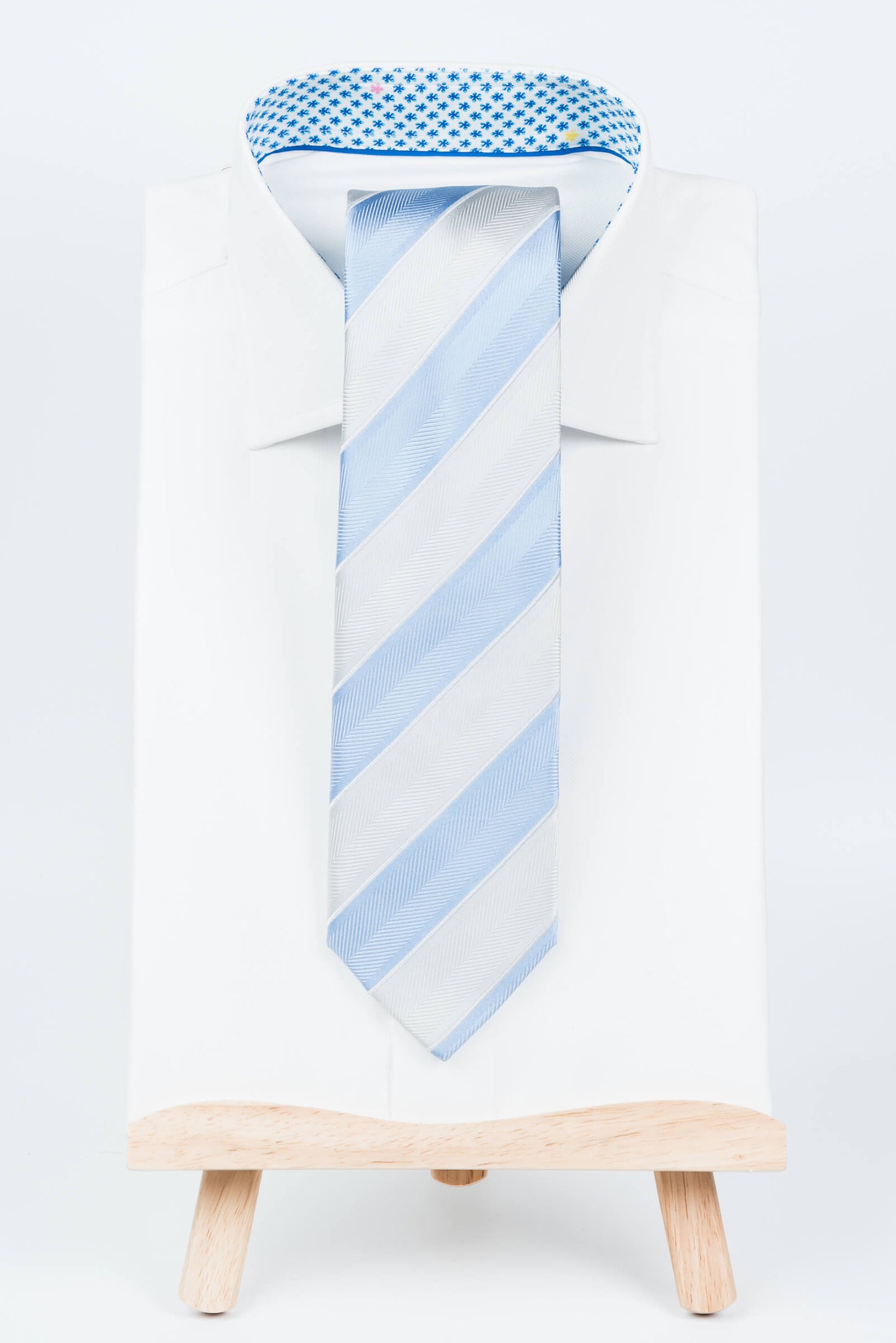 Skyblue Silver Grey Striped.