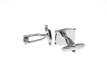 Unique Black Silver Cufflink.
