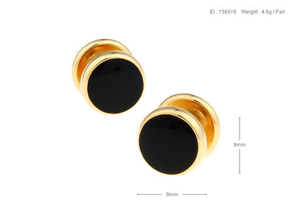 Gold Black Tuxedo Set Cufflink.