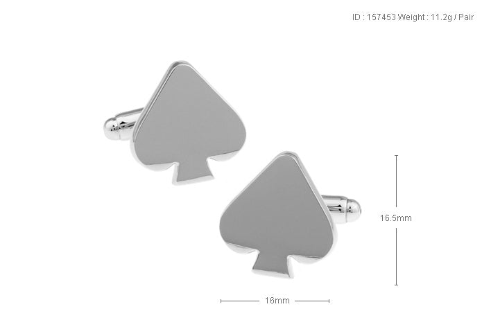Sliver Spades Cufflinks
