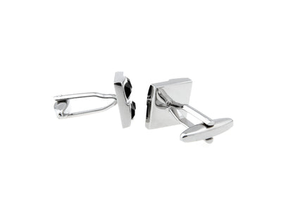 Black Sliver Squared Cufflink.