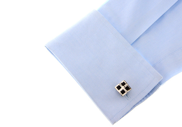 Black Sliver Squared Cufflink.