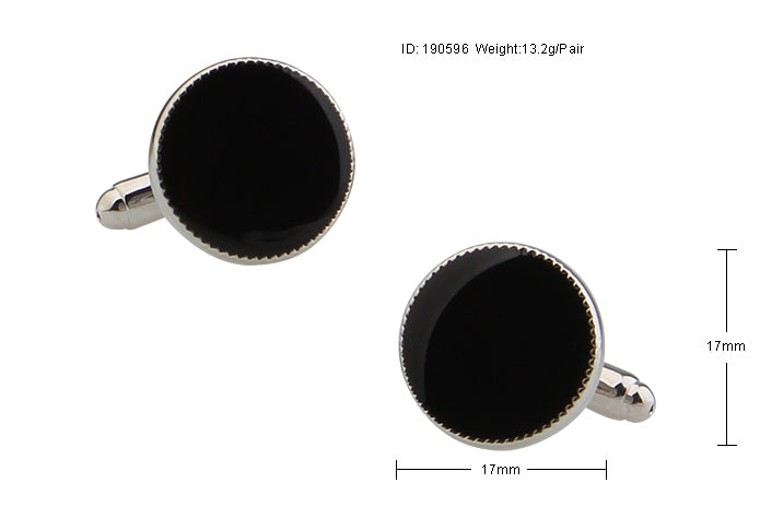 Silver Black Tuxedo Set Cufflink.