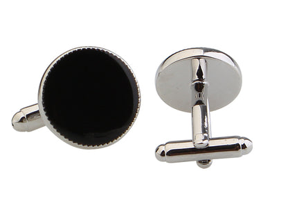 Silver Black Tuxedo Set Cufflink.