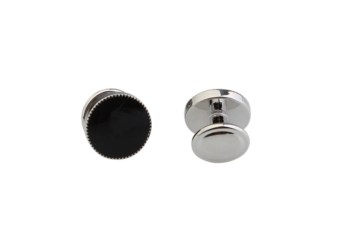 Silver Black Tuxedo Set Cufflink.