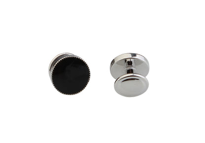 Silver Black Tuxedo Set Cufflink.