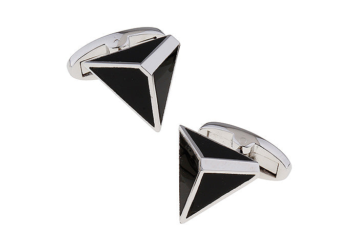 Black Triangular Cufflinks.