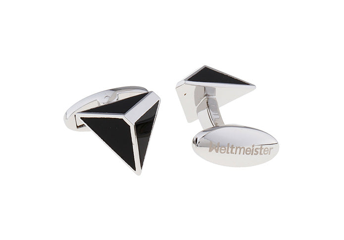 Black Triangular Cufflinks.