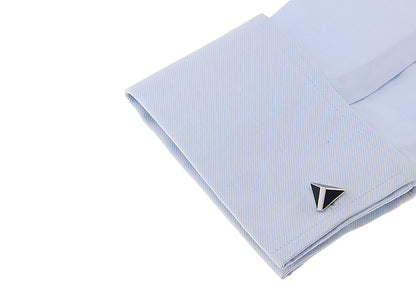 Black Triangular Cufflinks.