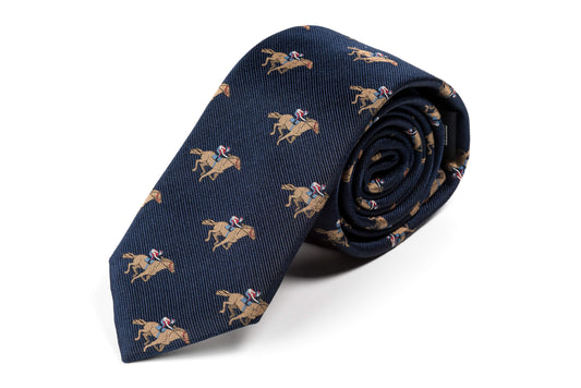 Navy Horse Tie.