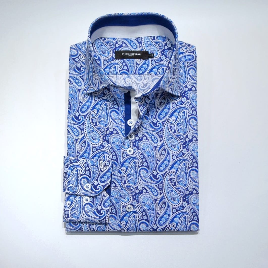 Blue Floral Print.