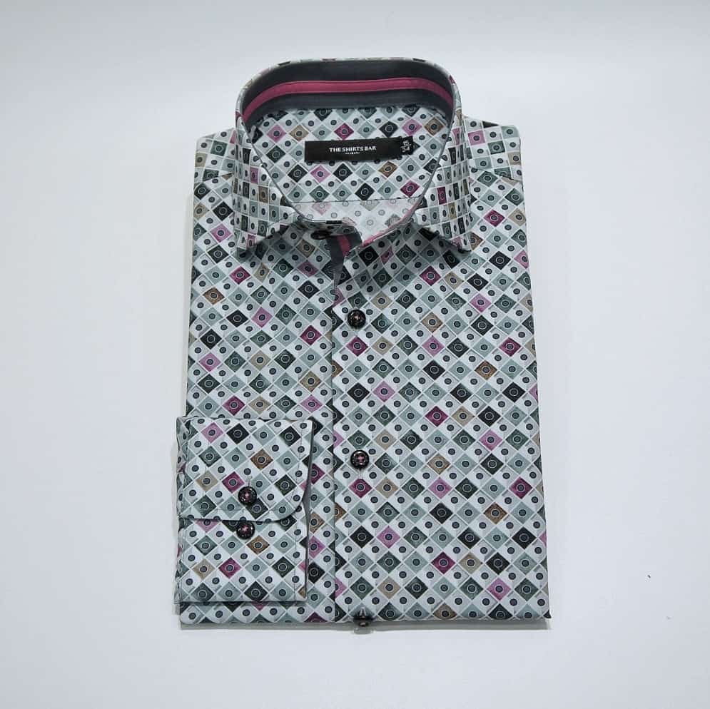 Green Geometrical Print.
