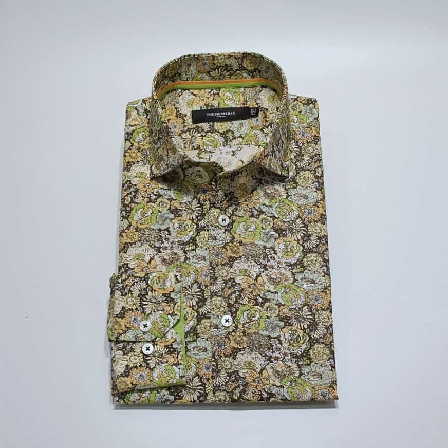 Brown Multi Floral Print.