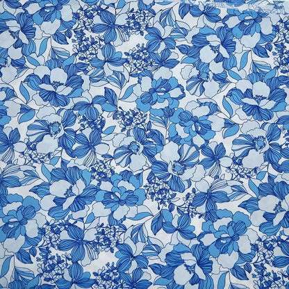 Aqua Floral Printed Custom Shirt.