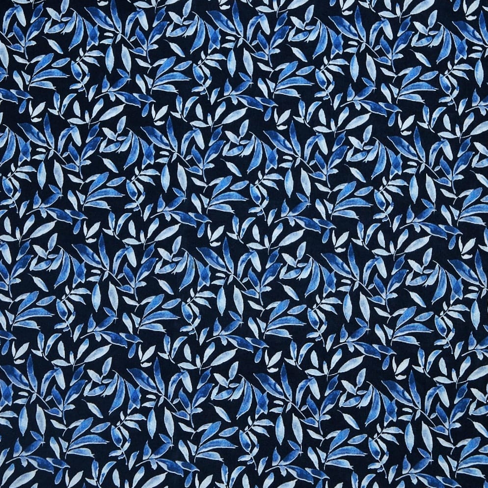 Skyblue Leaves Printed Custom Shirt.