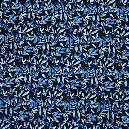 Skyblue Leaves Printed Custom Shirt.