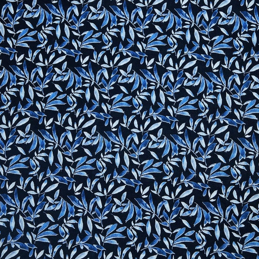 Skyblue Leaves Printed Custom Shirt.