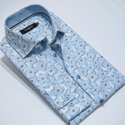 Skyblue Floral Print.