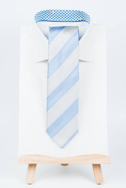 Skyblue Silver Grey Striped.