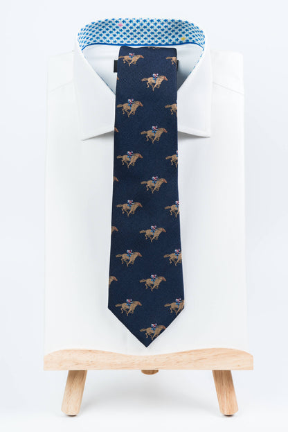 Navy Horse Tie.